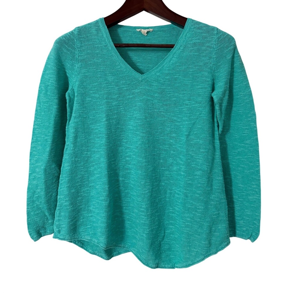 V-Neck Lightweight Women's Sweater in Teal